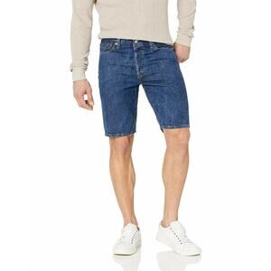Levis 501 Denim Jean Shorts 29 (fits 32) Button Fly Original Fit Rigid Indigo
